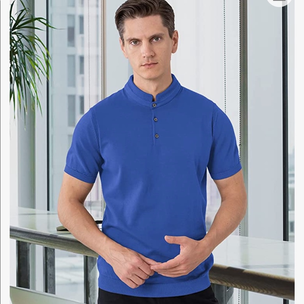 ALTAIREGA Men-Cotton-Henley-Shirts Athletic-Golf Polo-Tees